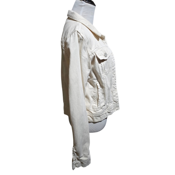 Free People Rumors Denim Jacket In Ecru Size Small - Picture 8 of 9